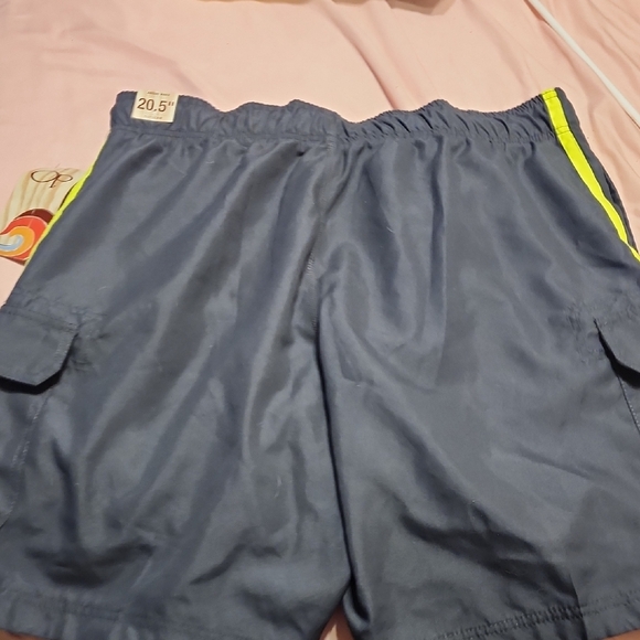 OP Gray and Yellow Athletic Swim Trunks Quick-Dry - Picture 5 of 8